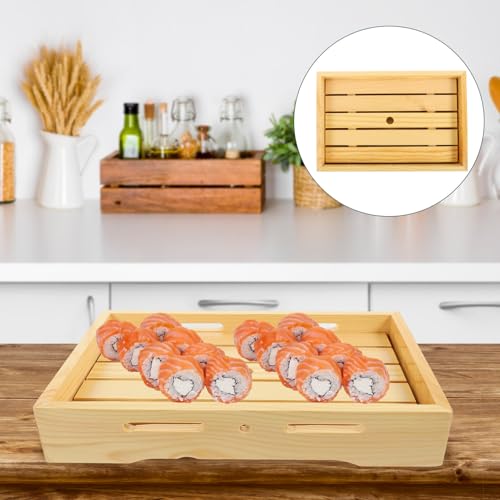 Bandeja japonesa de madera para sushi pequeña miniatura 4