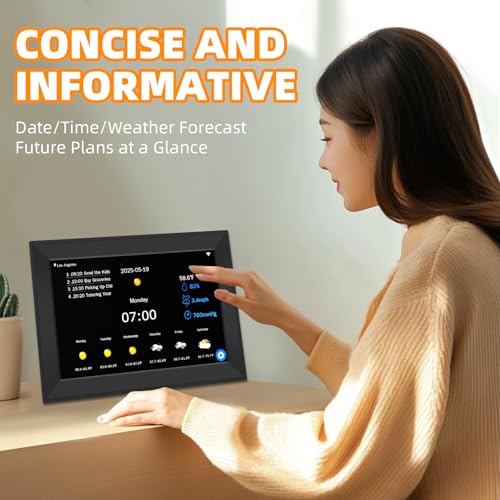 YUYIALARM WiFi Digital Calendar Clock, Smart Touchscreen Electronic 2026 Calendar Family Planner for Scheduling/Organizing/Reminders,No APP(10.1inch Black) by YUYIALARM - Image 5