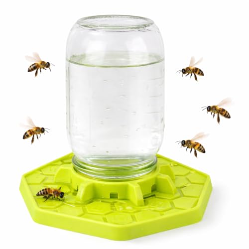 Tributary Brands Bee Feeder for Mason Jar Made of Silicone - Bee Watering Station for Garden Compatible with Regular Mouth Mason Jars