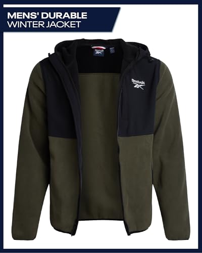 Reebok Mens Jackets - Lighweight Polar Fleece Jacket Zip Up Winter Jackets for Men with Pockets Outerwear Coats2