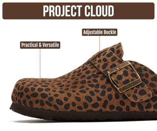 Image of 100% Genuine Leather Slip-on Footbed Clogs for Women - Fall Shoes for Women