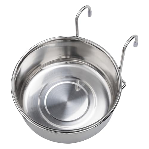 Navaris hängender Hundenapf erhöht - Ø14cm Futternapf für Hund - hängender erhöhter Hundenapf - Fress Napf zum Anhängen für Gitter und Käfig