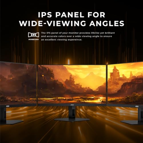 Image of AOC 27G4E 27 Inch Gaming Monitor 1920x1080 Fast IPS, 180Hz Refresh Rate, Color Gamut-sRGB 128%, HDR10, 0.5ms (MPRT), Adaptive Sync, HDMI 2.0 & Display Port Connectivity, 178 Wide Viewing Angle