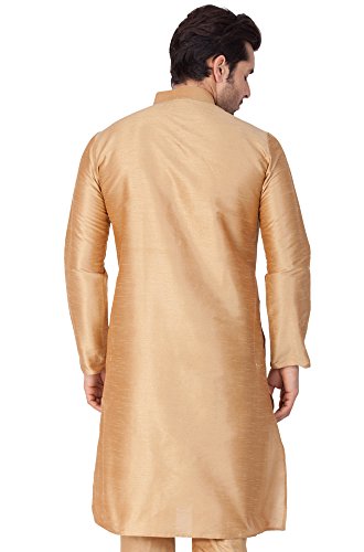 Image of VASTRAMAY Men Banarasi Silk Solid Kurta | Soft Cotton Blend Ethnic Kurta | Comfortable for Festive & Wedding Occasions