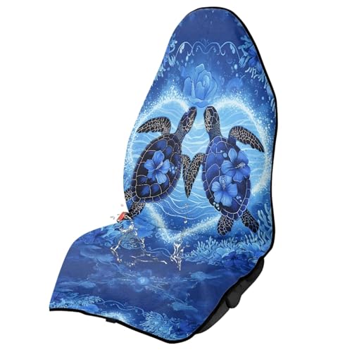 Image of Starfish Sea Car Seat Cover Protector Front Seats Only Universal Fit High Back Seat Covers for Cars Easy to Install Waterproof Soft Auto Seat Covers Anti-Slip