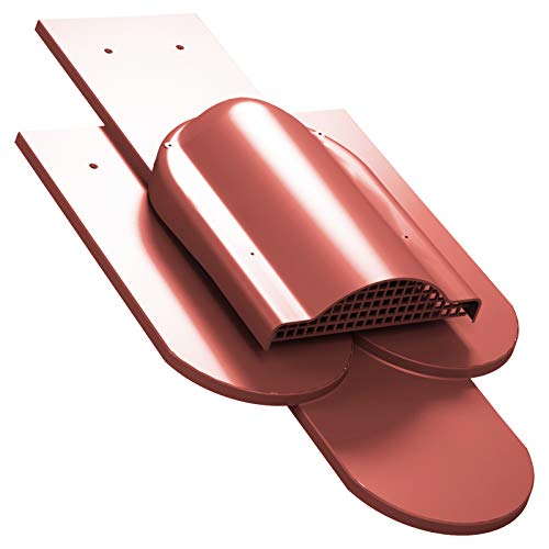 Parotec Flachlüfter für Doppeldeckung aus Biberschwanzziegel Dachfläche Entlüfter für Keramische Dachziegel Komplett mit Abdeckungspfanne...