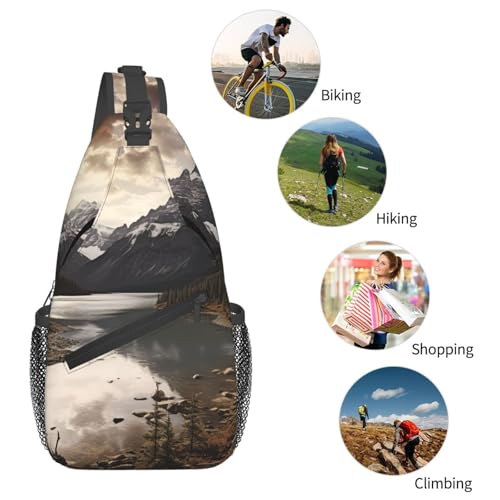 Sling Bag para hombres y mujeres bolso cruzado negro miniatura 5
