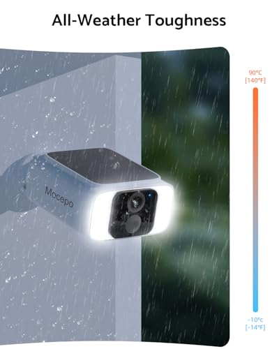 Image of Solar Camera Outdoor Wireless 4MP -2.4G&5G WiFi Security Camera with Integrated Solar Panel, Color Night Vision, Compatible with Alexa