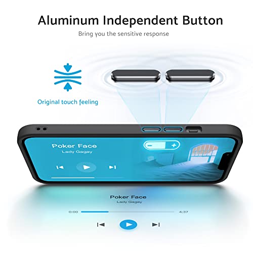 Anqrp Magnetic for iPhone 14 Case/iPhone 13 Case, Compatible with MagSafe Translucent Matte Hard Back Slim Fit Phone Cases Cover Protective Shockproof 6.1", Black - Image 5