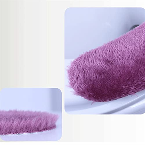 Funda de inodoro de otoño e invierno con juego de pegatinas de inodoro engrosadas 6
