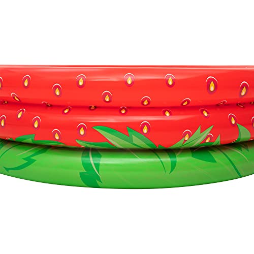 H2Ogo Bestway Sweet Strawberry Pool - 66" X H15 - Inflatable 3-Ring Play Pool, Kids,103 Gallon, Ages 2+ #TOP6