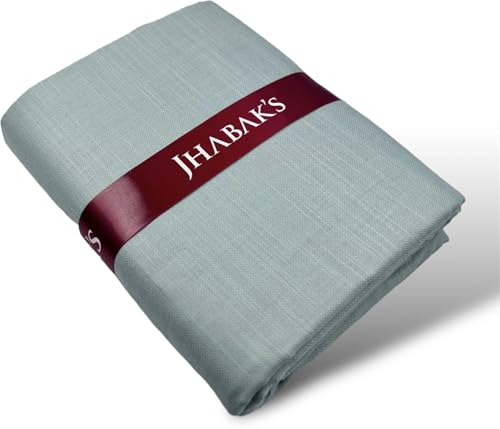 Image of JHABAK'S Men's 100% Pure Cotton Unstitched 1.7 Meters Shirt Piece - 3.25 Meters Suit Fabric Set with Cufflinks (Multicolour, All Weather Fabric, Attractive Box)