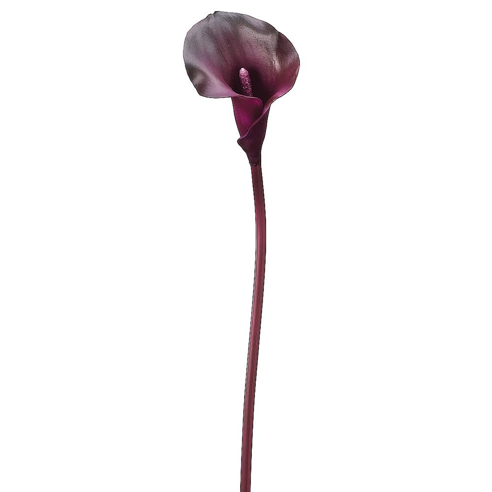 21" IFR PVC Artificial Calla Lily Flower Stem -Eggplant (Pack of 12)