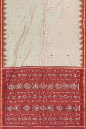 Image of Odisha Sambalpuri Handloom Ikat Women's Cotton Saree, Odisha Handloom Handmade Pure Cotton Khandua Saree, Ikkat Orissa Traditional Handloom Saree Without Blouse