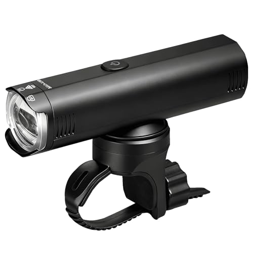 LED Bike Lights for Night Riding, 1500LM Super Bright Cycling Headlights, USB-C 5000mAh Rechargeable, Anti-Glare IP66 Waterproof Bicycle Front Light for Road Urban Cyclists