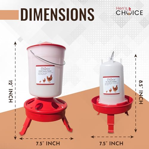Hen's Choice™ Chick Feeder and Waterer Set, 6.5 lb Feeder, 1.5 L Waterer - Image 5
