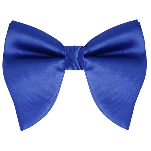 Image of Alizeal Velvet Pre-tied Adjustable Bow Tie for Men Oversize Formal Solid Tuxedo Bowtie