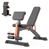 XCHIEF Adjustable Weight Bench - 1000LBS Capacity Heavy Duty Foldable Workout Bench for Full Body Exercise, Flat/Incline/Decline, Bench Press for Home Gym with Preacher Pad & Leg Extension (Upgrade 1000LBS)