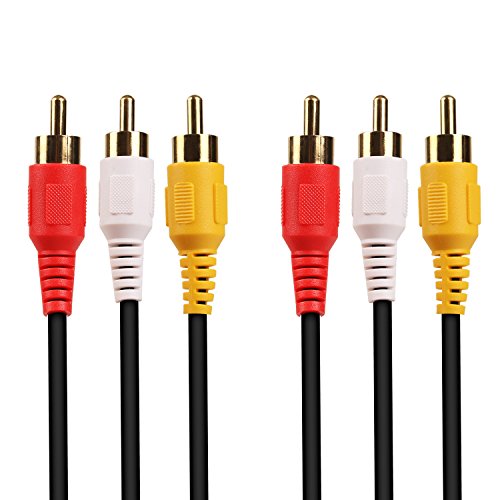 Audio Video Cable,Composite Cord 65 Ft Rca To Rca M/Mx3,Av Cable For Tv,Dvd,Vcd Etd. #TOP2