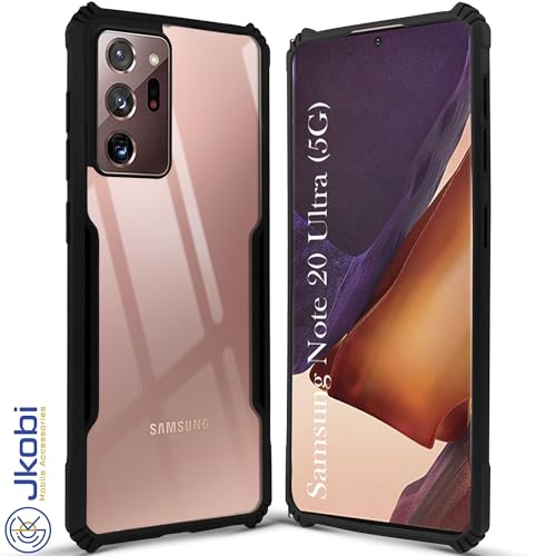 Image of Jkobi Back Case Cover for Samsung Galaxy Note 20 Ultra 5G (Shockproof with Polycarbonate Clear Panel | Professional Black)