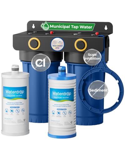 Waterdrop WHF2E-PC Whole House Water Filter System, 4-Stage Filtration