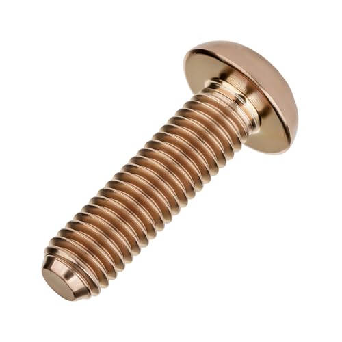 Image of Titanium Bolt M4x6 8 10 12 15 20mm Hex Head Screws for Bicycle Pack of 4 (Bronze, M4x15mm)
