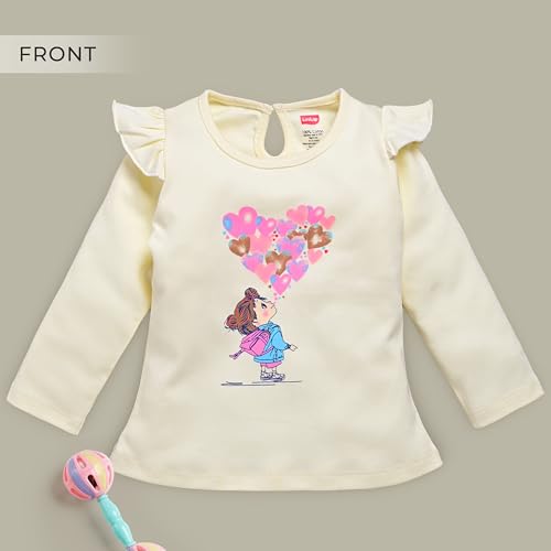 Image of LuvLap Baby Girls 100% Cotton Full Sleeve Girls Top, Pack of 02