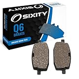 Sixity Q6 Front Organic Brake Pads compatible with Yamaha YW50 Zuma P R S T X Y Z A 2002-2005 Complete Set