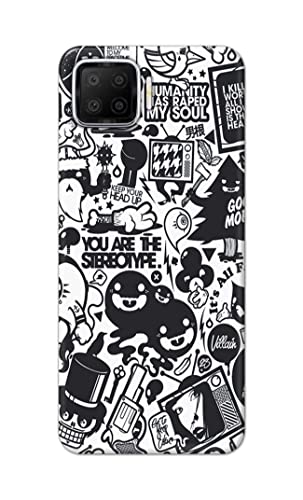 Image of Printed Hard Back Cover Case for Oppo F17 Back Cover (Mixed Cartoon) -1302