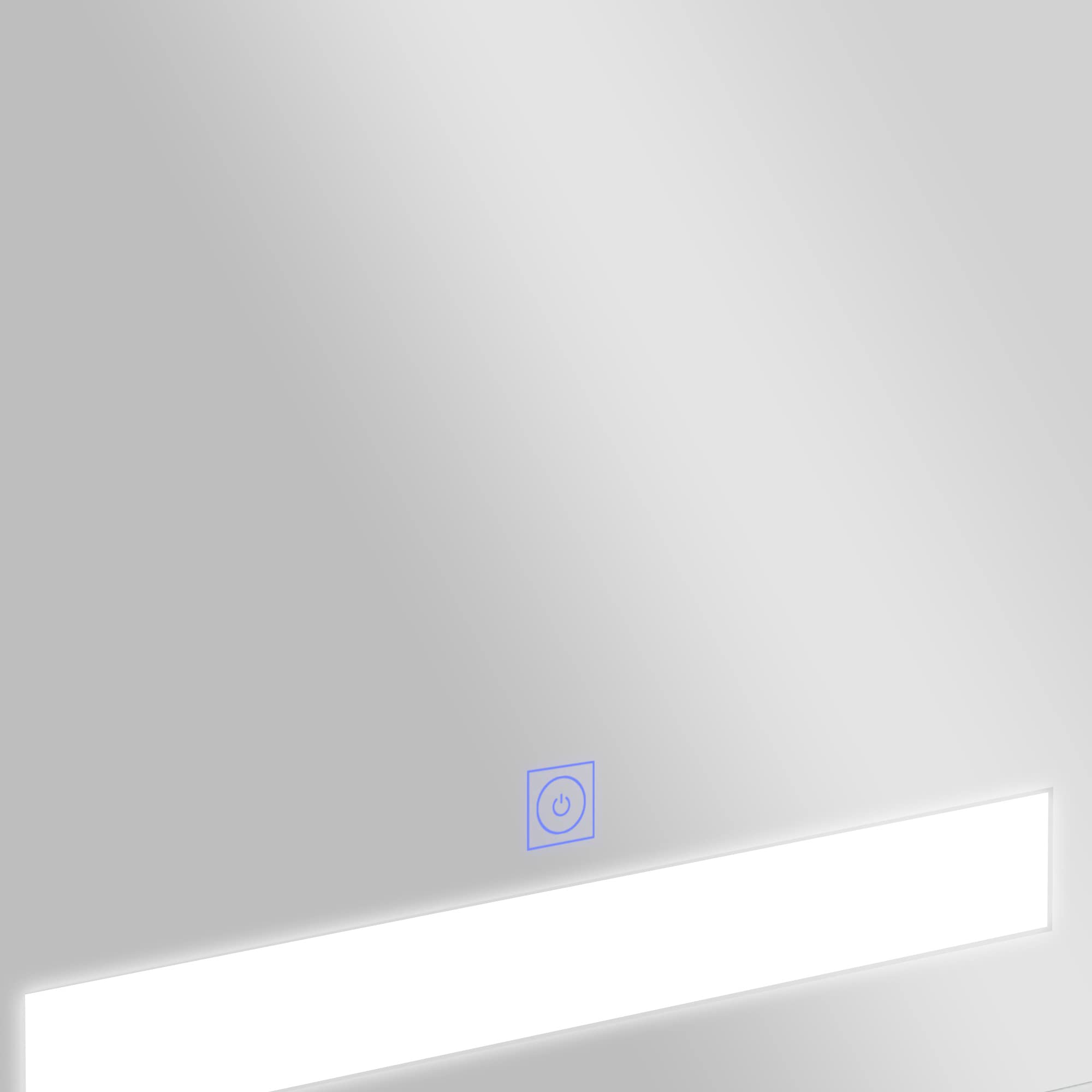 HOMCOM Armario de Baño con Espejo y Luz LED Mueble Espejo de Pared con 2 Estantes de Almacenamiento e Interruptor Táctil para Dormitorio Aseo 50x15x60 cm Blanco