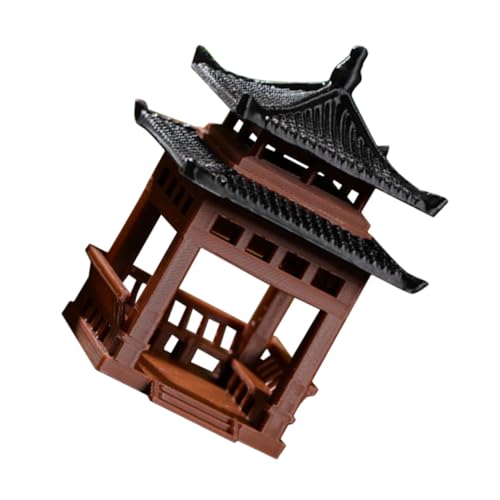 Aménagement paysager d'aquarium élégant avec pavillon japonais miniature