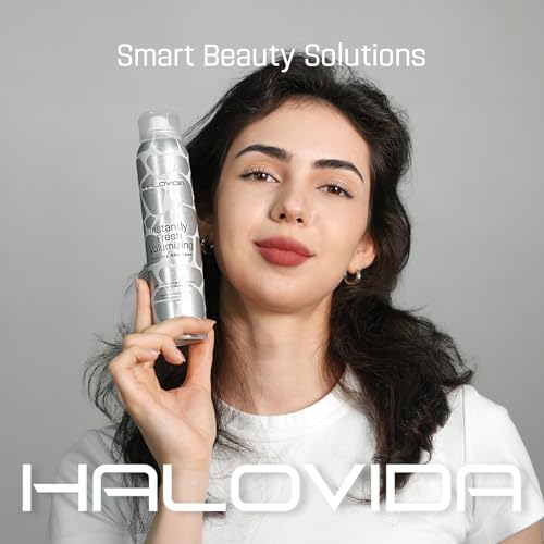 HALOVIDA Dry Shampoo for Women, Dry Scalp Shampoo Spray for Dark Hair Leaves No White Residue, Absorb Oils, Volumizing & Refresh Hair for 72 Hours,
