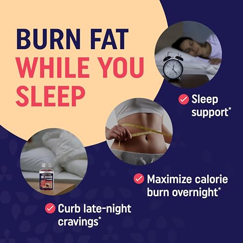 Mav Nutrition NTFBG-MAV-US Night Time Fat Burner Gummies With Zero Sugar For Sleep & Weight Loss Support | Hunger Suppressant & Metabolism Booster, Shred Belly Fat While You Sleep | Diet Supplement thumb #1