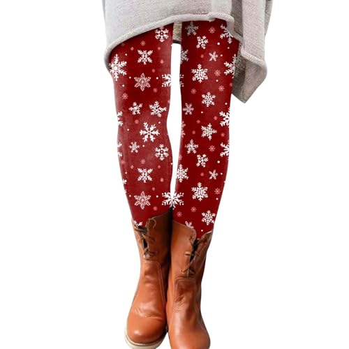 Leggings de Navidad opacos de cintura alta: leggings térmicos para mujer, pantalones de Navidad, tallas grandes, algodón, leggins de invierno, pantalones de chándal ajustados, pantalones de deporte