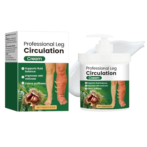 JVXZTO Professional Leg Circulation Cream, Fluid Ease Leg Therapy Cream, Edema Relief for Legs & Feet, Effectively Reduce leg discomfort - 3.53Oz