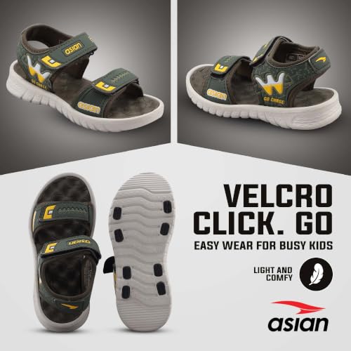 Image of ASIAN Virat Junior-11 Sports Sandals | Soft Cushion Comfort, Adjustable Velcro Fit, Lightweight & Durable | Outdoor Play Sandals for Boys & Girls