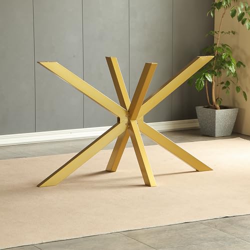 BOTAOYIYI 30 Gold Table Base Heavy Duty Metal Legs for Glass & Wood