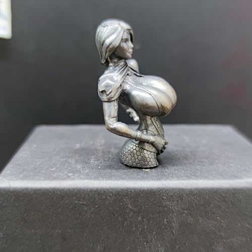 Busto femenino de latón negro, 1.65 pulg, estatua decorativa miniatura 6