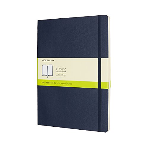 Moleskin QP623B20 - Cuaderno clásico, liso, suave, XL, color azul zafiro