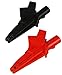Cal Test Electronics CT2490A Fully insulated Large Jaw Alligator Clip with 4mm Safety Jack, Black and Red Pair