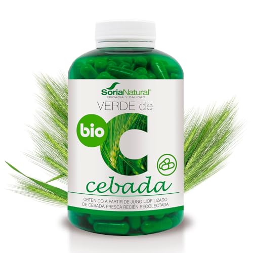 Soria Natural Verde de Cebada – Contribuye a Equilibrar tu Organismo - Aporta Alto Contenido en Ácidos Grasos Esenciales, Antioxidantes, Oligoelementos y Enzimas - 100% Natural - 240 Cápsulas de 580mg