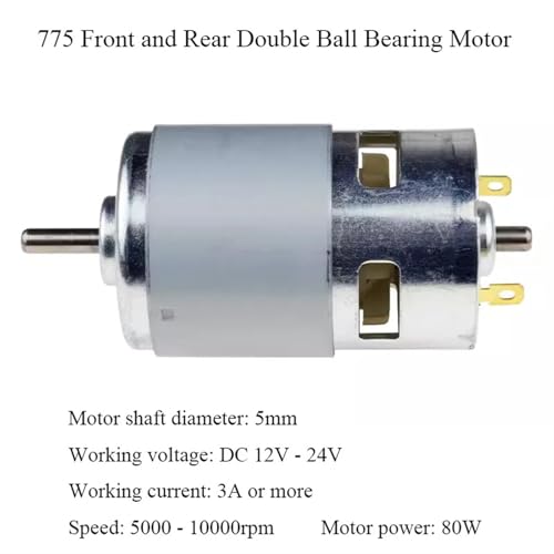 Moteur à courant continu 12V24V couple élevé axe en D 775