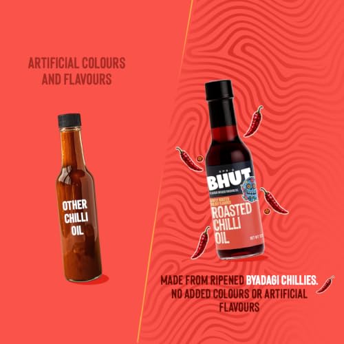 Image of S P R I G Premium Finishing Roasted Chilli Oil - Crafted with real Bydagi Chilies, No Artificial Colours, Flavor, Additives or Preservatives, Vegan, Kosher, Gluten-free, Liquid Seasoning - 125 g