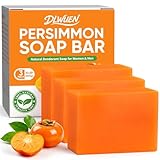 3 Pack Natural Persimmon Soap Bar for Body Odor Control - Targets Old People Smell & Persistent Odors, Remove Body Odor, Persimmon Body Wash for Sensitive Skin, Unisex Deodorant Soap for Women & Men
