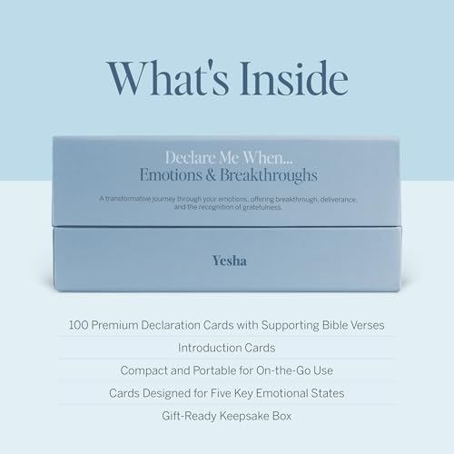 Image of Yesha Bible Verse Cards, Scripture Cards & Christian Prayer Cards - Daily Devotional Cards for Faith, Encouragement & God's Promises - 100 Mini Scripture Cards for Emotional Healing, Mental Health & Encouragement