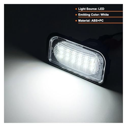 Luz de matrícula LED para Chrysler Crossfire Coupe 2003-2008 blanca 5