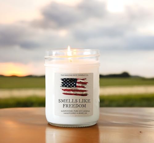 The-Dancing-Wick-Smells-Like-Freedom-Candle-8oz-Handcrafted-Soy-Wax-Gunpowder-Scent-Made-in-USA-4th-of-July-Patriotic-Gift-Decor