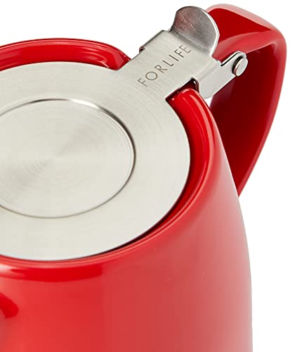 Image of Forlife Stump Teapot 530 mL, Red, Ceramic