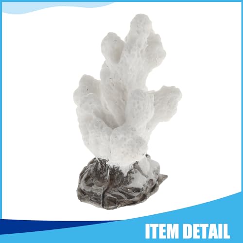 Image of Colorful Coral Reef Decor, Mini Faux Coral Decor for Aquarium Decorations, 1.77x1.85inch (White)