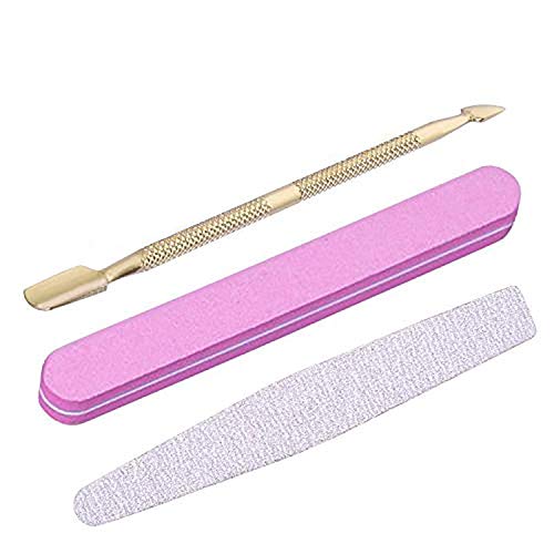 ROSSI Nail File Set with Nail File, Nail Buffer and Cuticle Tool for Professional Manicure Pedicure Salon Kit